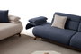 Atelier Del Sofa Bonjo Walnut - Sofá de 3 Plazas Azul Marino